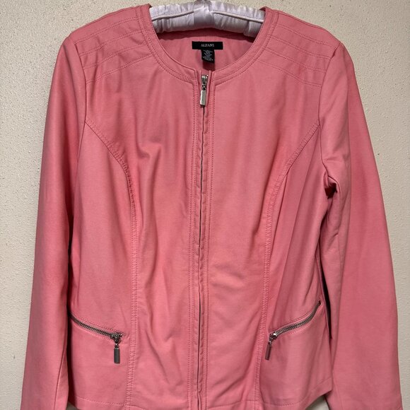 Alfani Jackets & Blazers - Pink Alfani vegetarian leather jacket, NWT, size: L